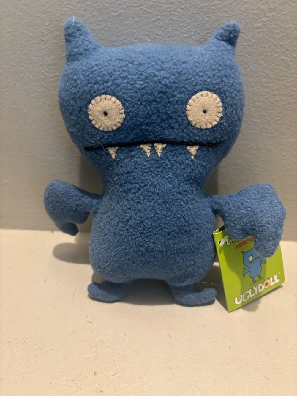 Vintage Little Uglys Blue Ice-Bat plush toy animal Halloween 2002 w/tags monster